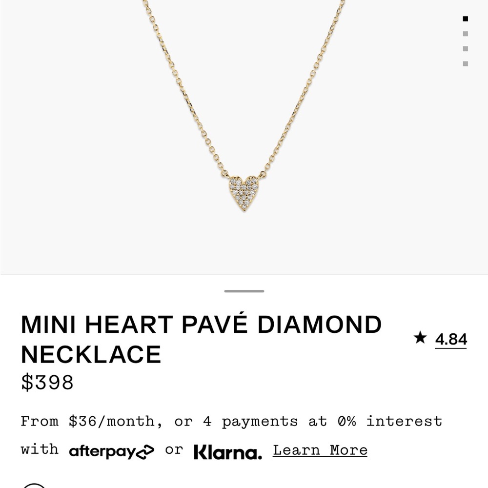 Mejuri Gold Mini Heart Pavé Necklace